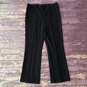 Escada Kick Boot Knit Pants Size 12 Black High Rise Side Zip
